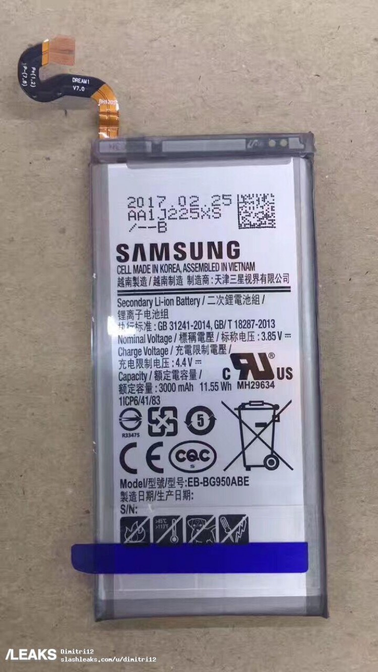 Bateria do Galaxy S8 é 4x mais eficiente com o tempo do que a do S7