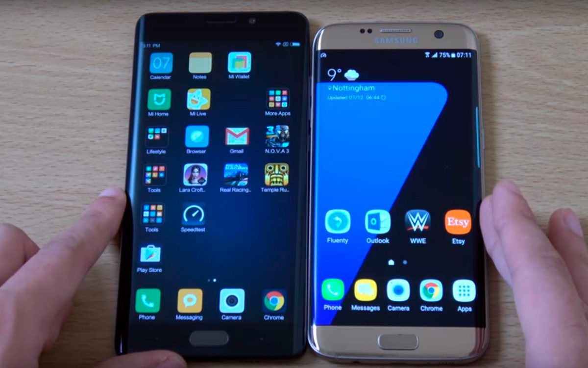 xiaomi mi note 2 vs samsung galaxy s7 edge